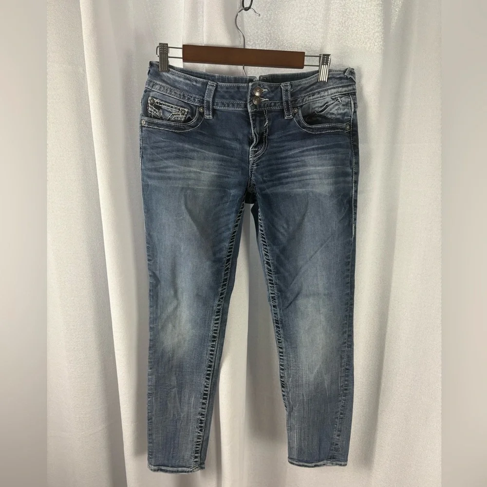 Vigoss Chelsea skinny jeans, women's size 9/10 Y2K Low Rise EUC - Picture 1 of 12